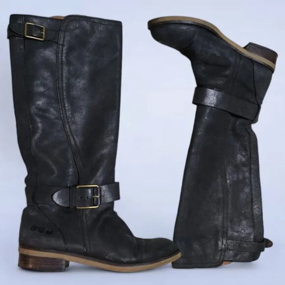 Lucky Brand Angel Black Riding Boots - Size 8.5 - Picture 1 of 8